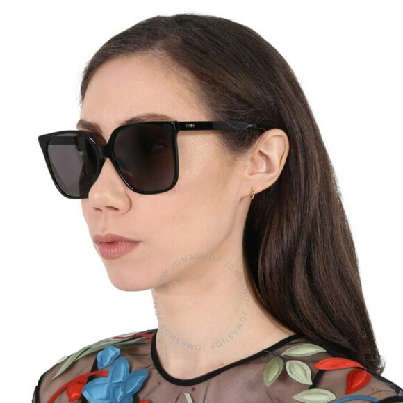 Fendi Women BRAND NEW Sunglasses Shiny Black Grey Geometric FE40030I 01A - Picture 9 of 10